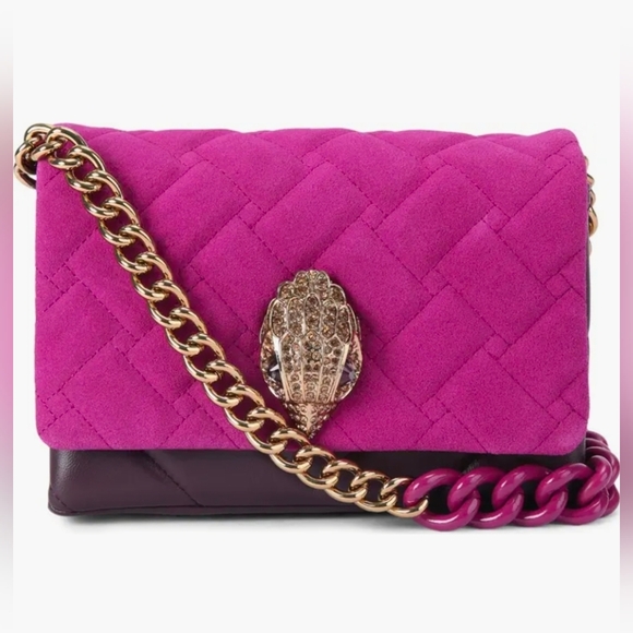 Kurt Geiger Handbags - NWT Kurt Geiger Mini Kensington Quilted Suede Crossbody Bag